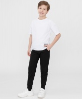 Брюки спортивные с манжетами черные Button Blue, школьная форма для мальчиков  фото, kupilegko.ru